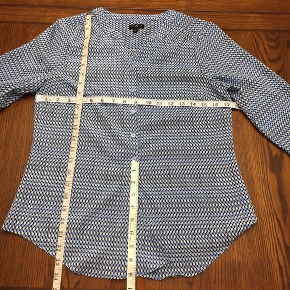 Talbots Petites Long Sleeve Button Up Front Tie Accent Blouse - Sz SP - Picture 5 of 8